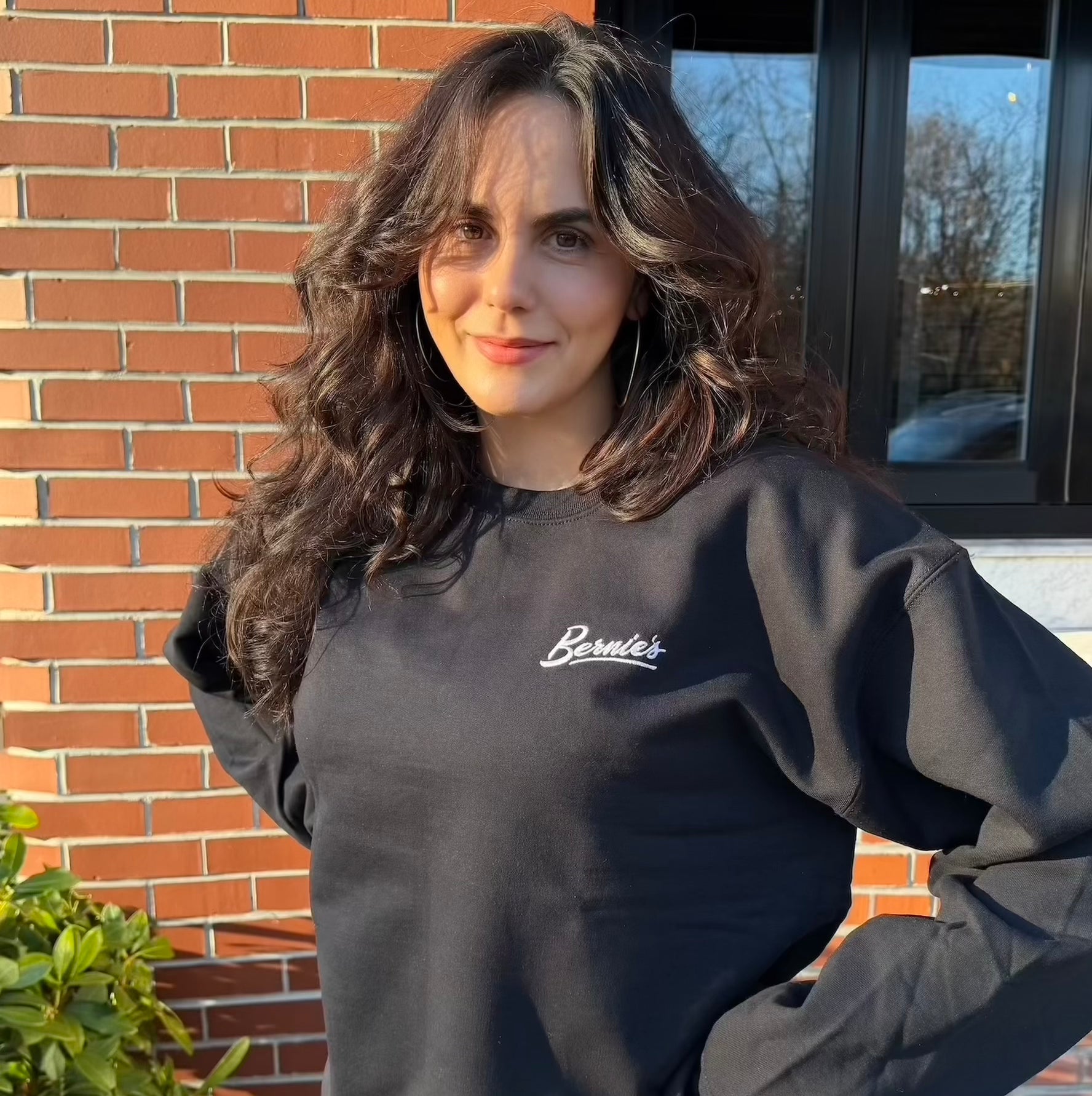 Bernie's Black Crewneck Sweater